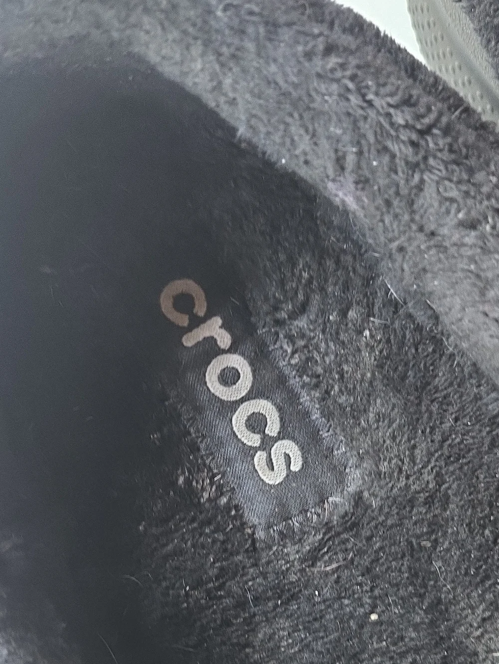 Crocs Blitzen Black Unisex Faux Fur Lined Clog Size Men's 9 Women's 11